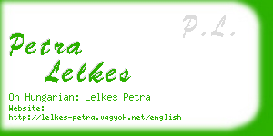 petra lelkes business card